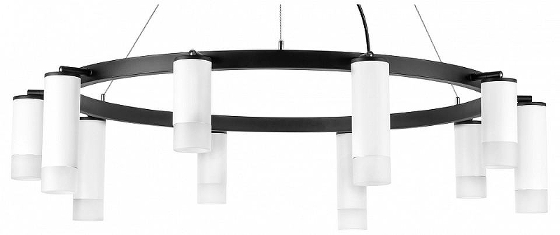 Люстра Lightstar Rullo LR0203658651 цвет плафона/подвески Белый, цвет арматуры Черный