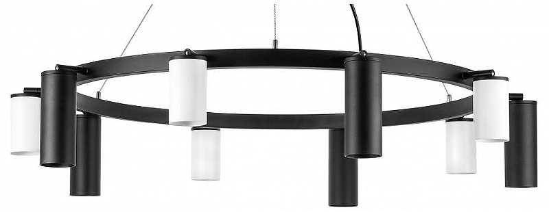 Люстра Lightstar Rullo LR020365875 цвет плафона/подвески Белый, Черный, цвет арматуры Черный