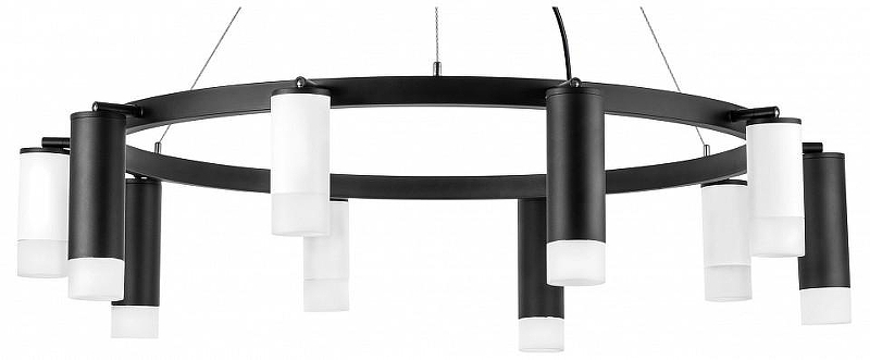 Люстра Lightstar Rullo LR0203658751 цвет плафона/подвески Белый, Черный, цвет арматуры Черный