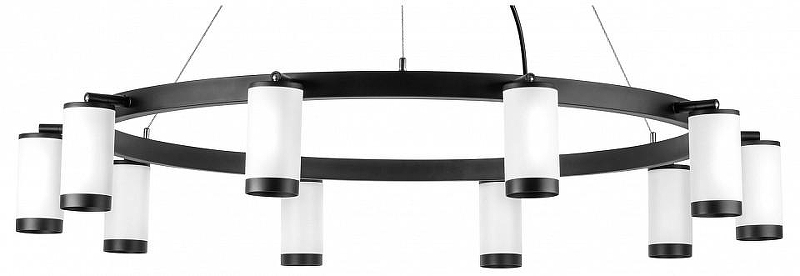 Люстра Lightstar Rullo LR02036837 цвет плафона/подвески Белый, Черный, цвет арматуры Черный