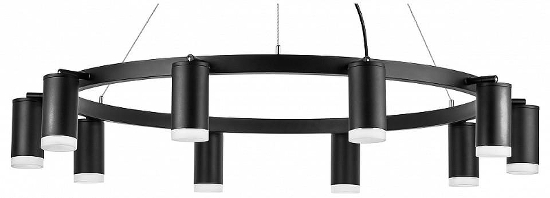 Люстра Lightstar Rullo LR0203700 цвет плафона/подвески Белый, Черный, цвет арматуры Черный
