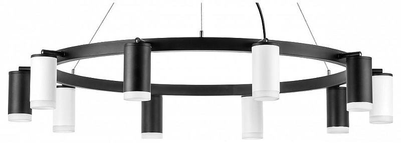 Люстра Lightstar Rullo LR0203753650 цвет плафона/подвески Белый, Черный, цвет арматуры Черный