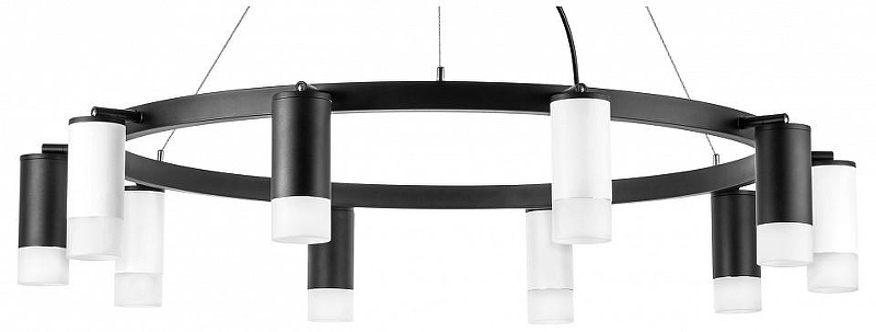 Люстра Lightstar Rullo LR0203753651 цвет плафона/подвески Белый, Черный, цвет арматуры Черный