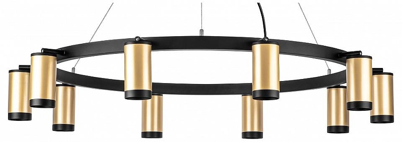 Люстра Lightstar Rullo LR02040037 цвет плафона/подвески Черный, Золото, цвет арматуры Черный