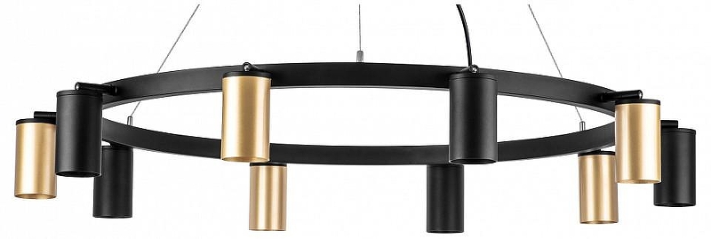 Люстра Lightstar Rullo LR020405375 цвет плафона/подвески Черный, Золото, цвет арматуры Черный