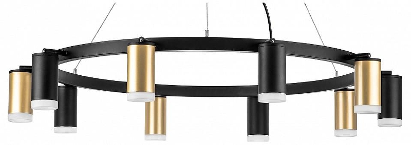 Люстра Lightstar Rullo LR0204053750 цвет плафона/подвески Белый, Золото, Черный, цвет арматуры Черный