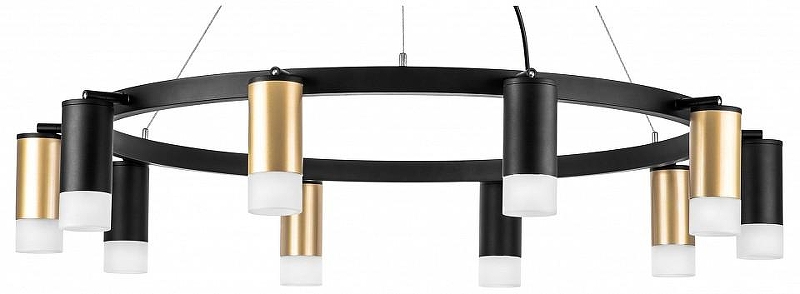 Люстра Lightstar Rullo LR0204053751 цвет плафона/подвески Белый, Золото, Черный, цвет арматуры Черный