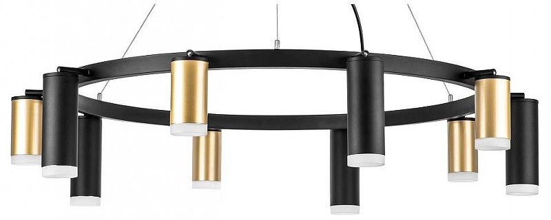 Люстра Lightstar Rullo LR0204058750 цвет плафона/подвески Белый, Золото, Черный, цвет арматуры Черный