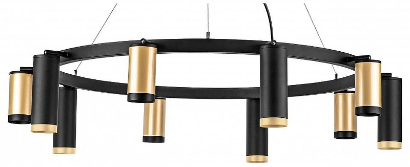Люстра Lightstar Rullo LR02040587570 цвет плафона/подвески Черный, Золото, цвет арматуры Черный