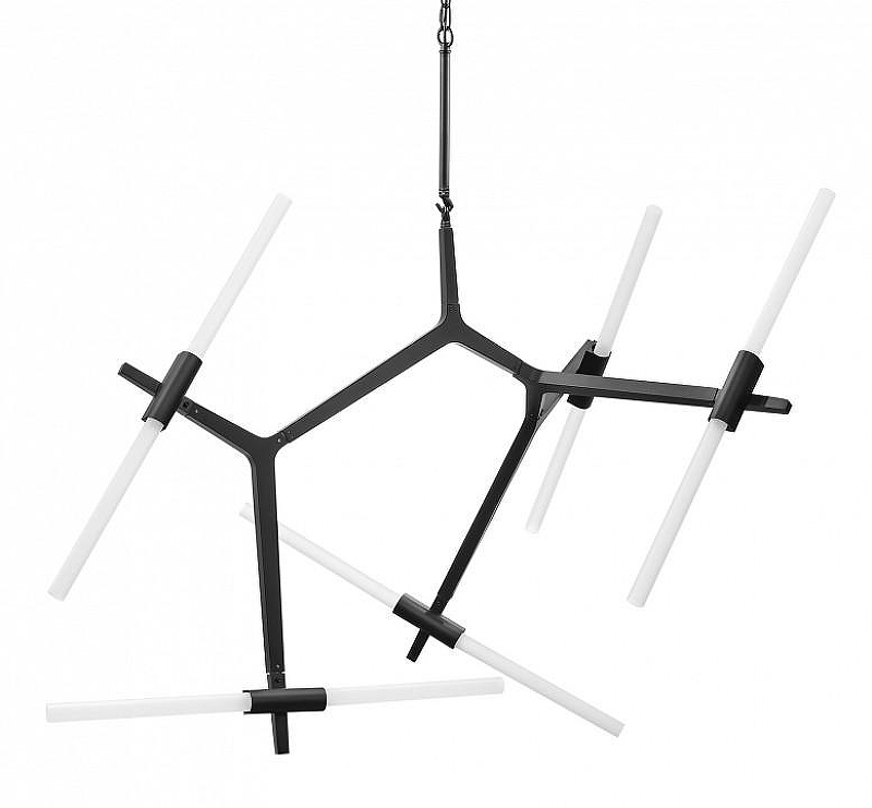 Люстра Lightstar Struttura 742107 цвет плафона/подвески Белый, цвет арматуры Черный