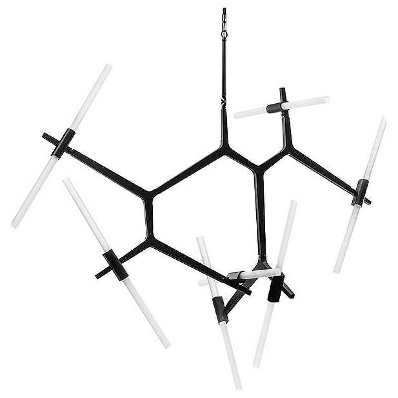 Люстра Lightstar Struttura 742147 цвет плафона/подвески Белый, цвет арматуры Черный