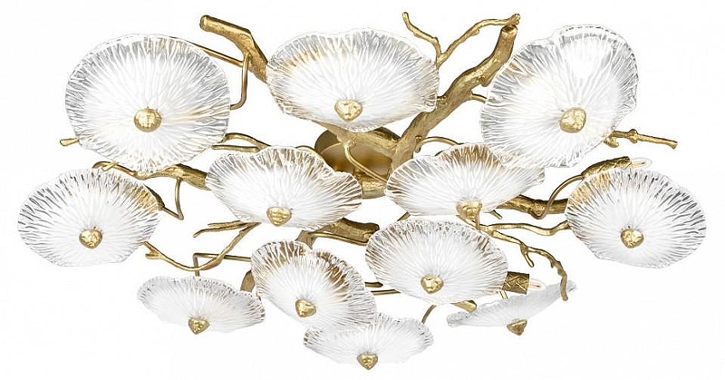 Люстра Loft it Bloom 10352/800C AB цвет плафона/подвески Прозрачный, цвет арматуры Бронза