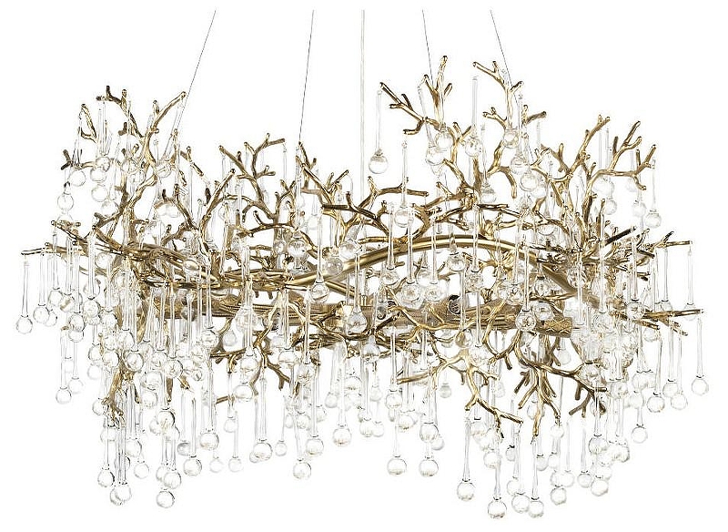 Люстра Loft it Coral 10351/1000 AB цвет плафона/подвески Прозрачный, цвет арматуры Бронза