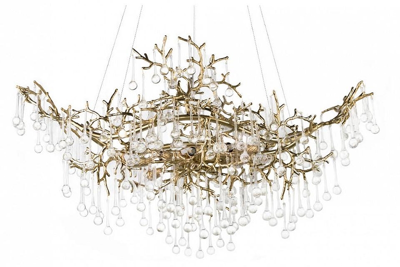 Люстра Loft it Coral 10351/1000L AB цвет плафона/подвески Прозрачный, цвет арматуры Бронза