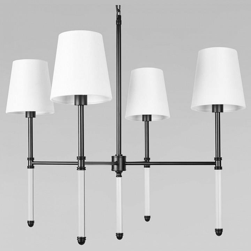 Люстра Loft it Cosy 10308 Black цвет плафона/подвески Белый, цвет арматуры Прозрачный, Черный