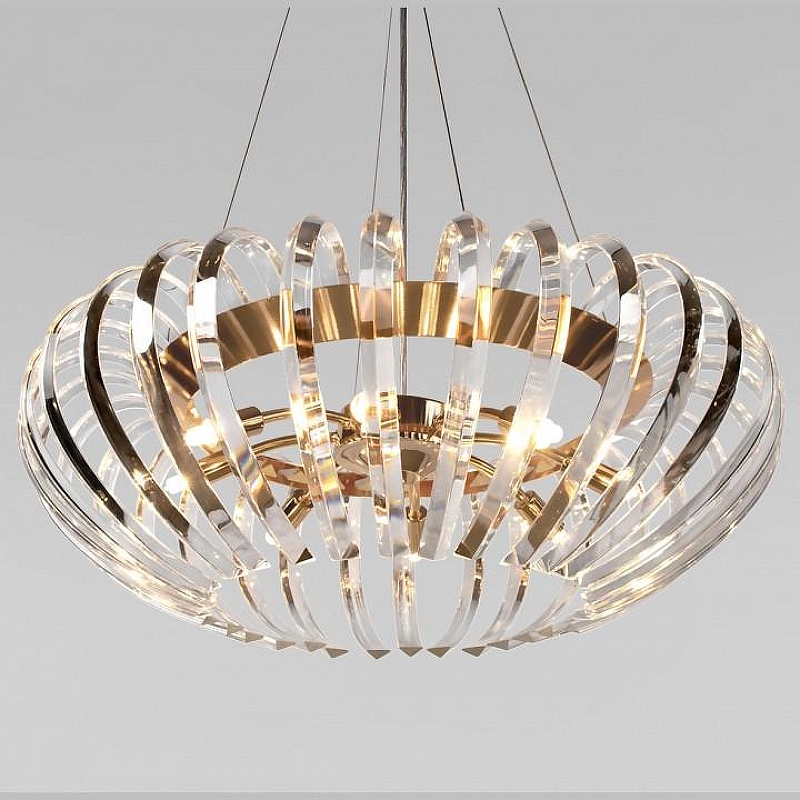 Люстра Loft it Dakota 10300/600 French gold цвет плафона/подвески Прозрачный, цвет арматуры Золото