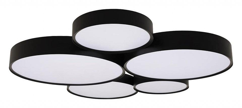 Люстра Loft it Drum 10218 Black цвет плафона/подвески Белый, Черный, цвет арматуры Черный