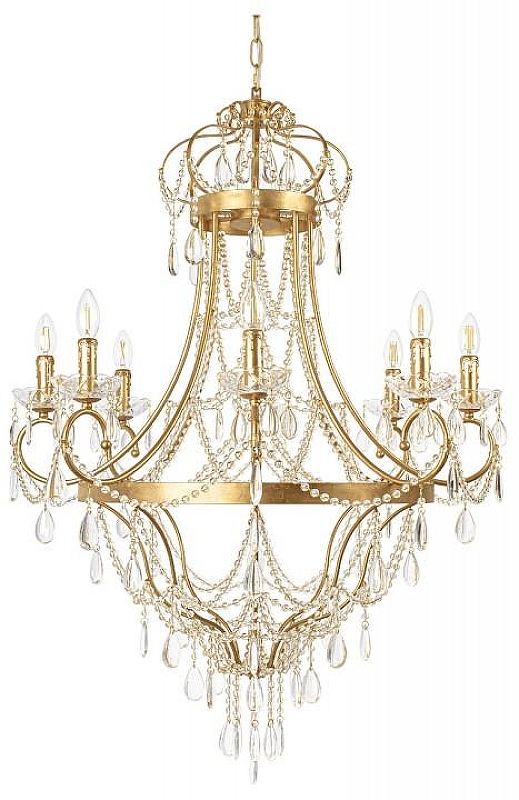 Люстра Loft it Fo1l 10430/8 цвет плафона/подвески Прозрачный, цвет арматуры Золото