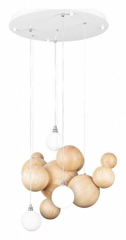 Люстра Loft it Ginger 10161 Light wood цвет плафона/подвески Белый, Коричневый, цвет арматуры Белый