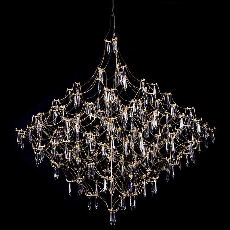 Люстра Loft it M1ra 10259/1200 Gold Asfour цвет плафона/подвески Прозрачный, цвет арматуры Золото