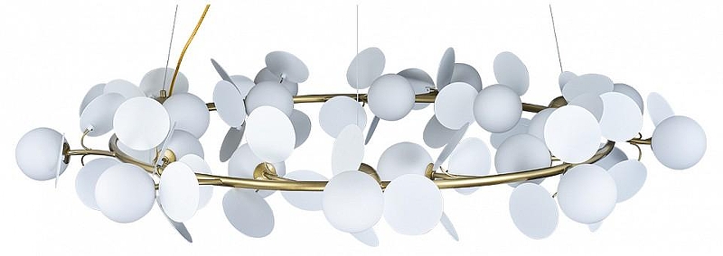 Люстра Loft it Matisse 10008/1300 white цвет плафона/подвески Белый, цвет арматуры Золото