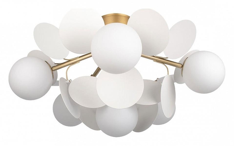Люстра Loft it Matisse 10008/6C White цвет плафона/подвески Белый, цвет арматуры Золото