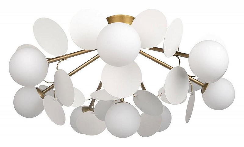 Люстра Loft it Matisse 10008/8C White цвет плафона/подвески Белый, цвет арматуры Золото