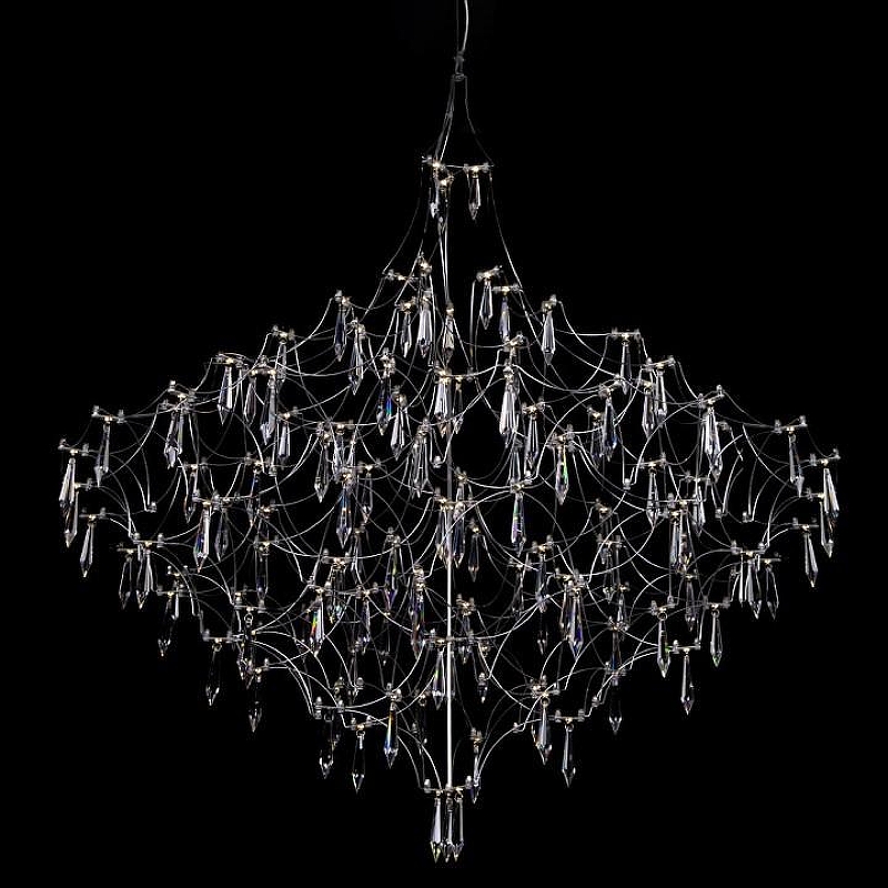Люстра Loft it Mira 10259/1000 Silver Asfour цвет плафона/подвески Прозрачный, цвет арматуры Серебро
