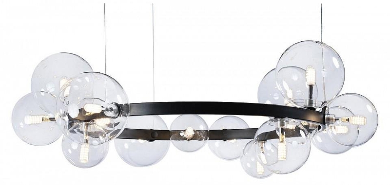 Люстра Loft it Molecule 10023/850 цвет плафона/подвески Прозрачный, цвет арматуры Черный