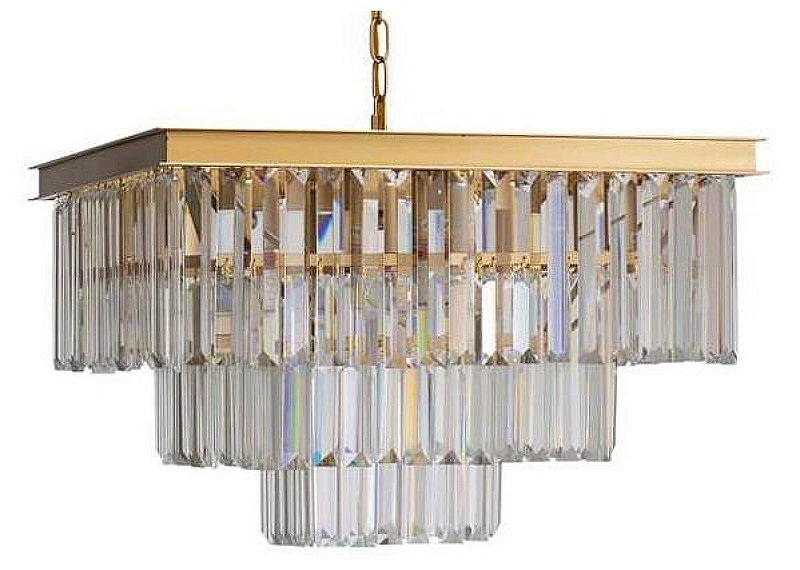 Люстра Loft it Pr1sm Clear 10019/500S цвет плафона/подвески Прозрачный, цвет арматуры Золото