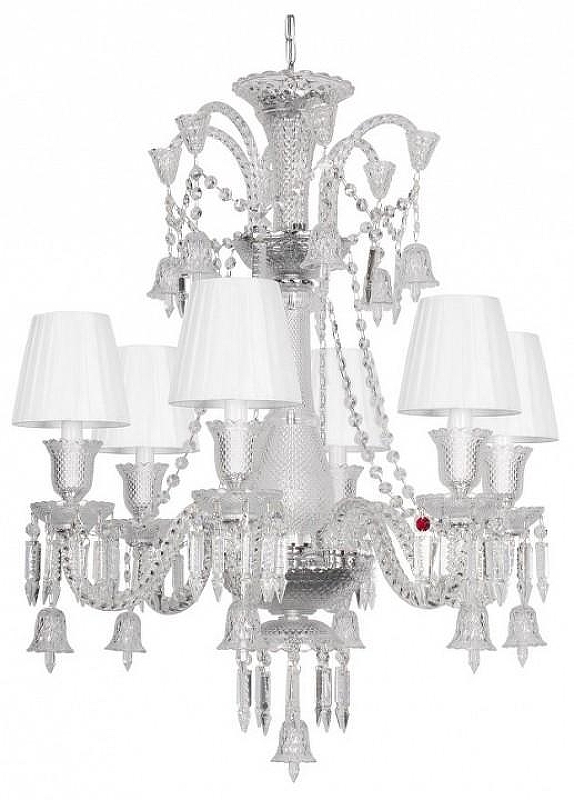 Люстра Loft it Zenith 10210/6 White цвет плафона/подвески Белый, Прозрачный, цвет арматуры Прозрачный, Хром