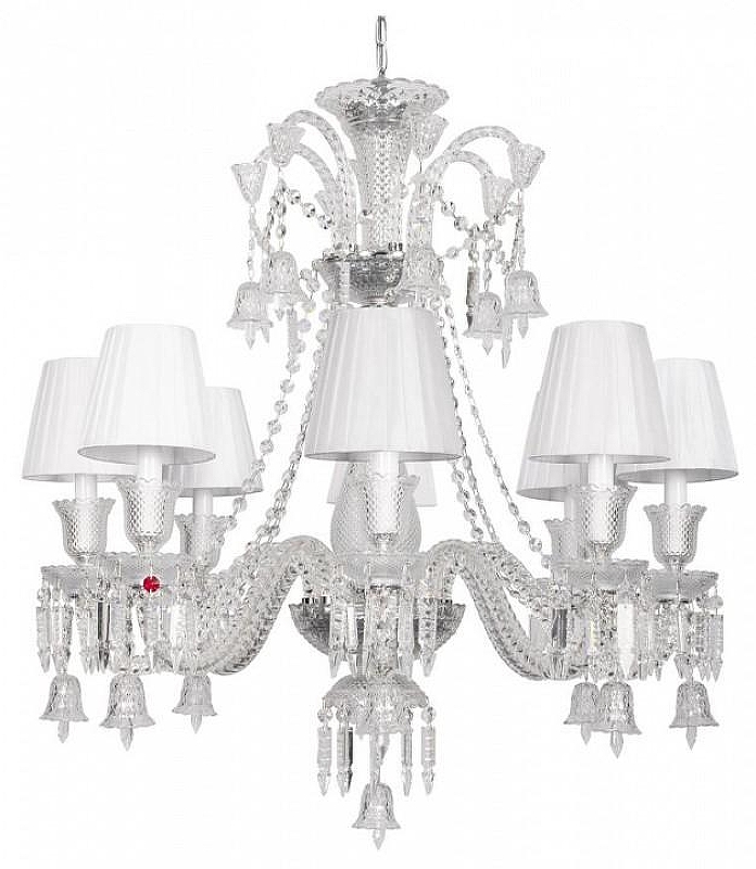 Люстра Loft it Zenith 10210/8 White цвет плафона/подвески Белый, Прозрачный, цвет арматуры Прозрачный, Хром