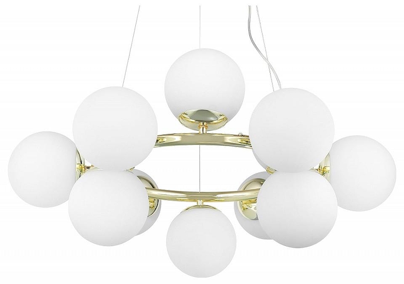 Люстра LUMINA DECO Fino TP 2002-12 GD цвет плафона/подвески Белый, цвет арматуры Золото