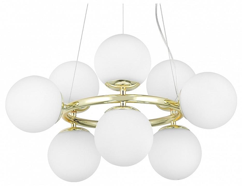 Люстра LUMINA DECO Fino TP 2002-9 GD цвет плафона/подвески Белый, цвет арматуры Золото