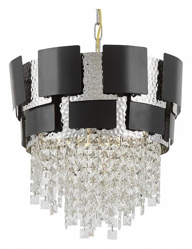 Люстра LUMINA DECO Kruvia LDP 7045-400 BK+CHR цвет плафона/подвески Прозрачный, Хром, цвет арматуры Хром