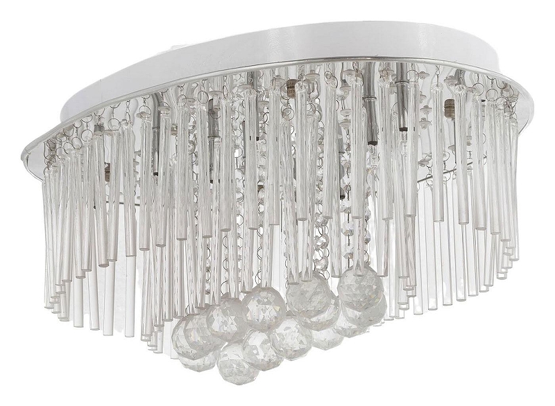 Люстра LUMINA DECO LDC 8035-600 R цвет плафона/подвески Прозрачный, цвет арматуры Серый