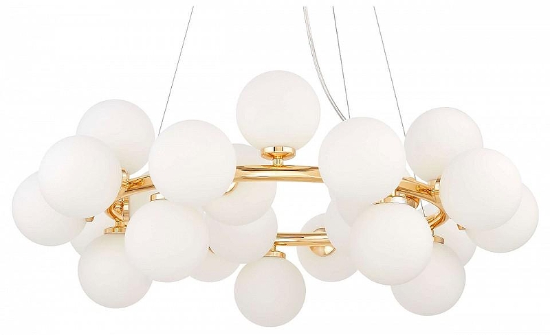 Люстра LUMINA DECO MARSIADA LDP 6033-25 FGD цвет плафона/подвески Белый, цвет арматуры Золото