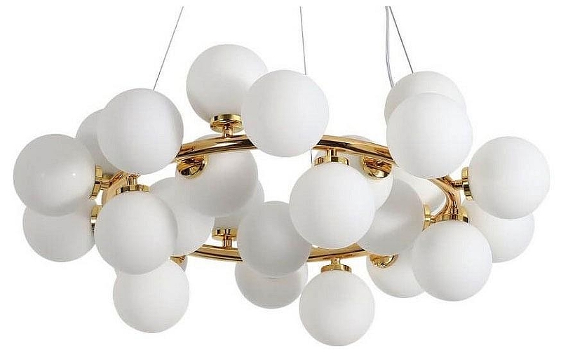 Люстра LUMINA DECO Marsiada LDP 6033-25 GD цвет плафона/подвески Белый, цвет арматуры Золото