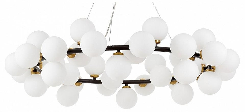 Люстра LUMINA DECO MARSIADA LDP 6033-40 BK+MD цвет плафона/подвески Белый, цвет арматуры Черный