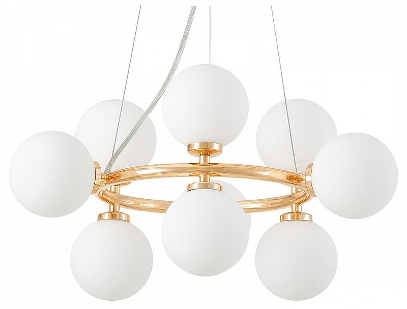 Люстра LUMINA DECO MARSIADA LDP 6033-9 FGD цвет плафона/подвески Белый, цвет арматуры Золото
