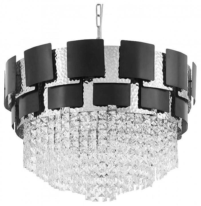 Люстра LUMINA DECO MOLINA LDP 7045-600 BK+CHR цвет плафона/подвески Прозрачный, Хром, цвет арматуры Хром