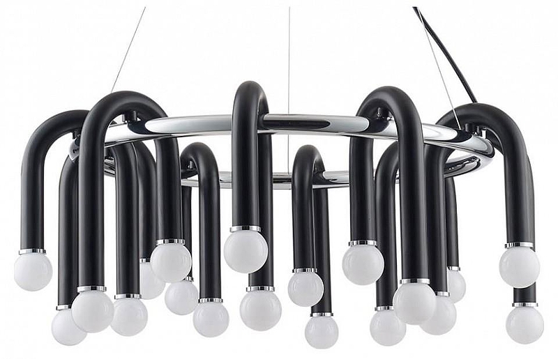 Люстра Lumion Caspian 5699/20 цвет арматуры Хром, Черный