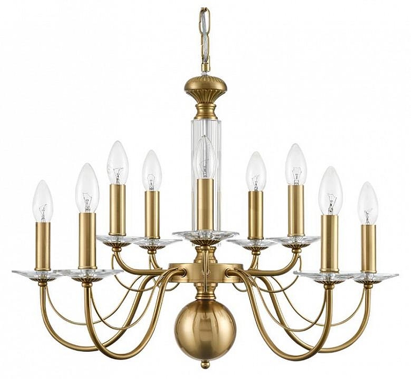 Люстра Lumion Incanto 8033/10 цвет арматуры Медь, Прозрачный