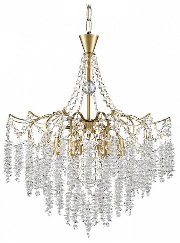 Люстра Lumion Kristina 8243/6 цвет плафона/подвески Прозрачный, цвет арматуры Латунь