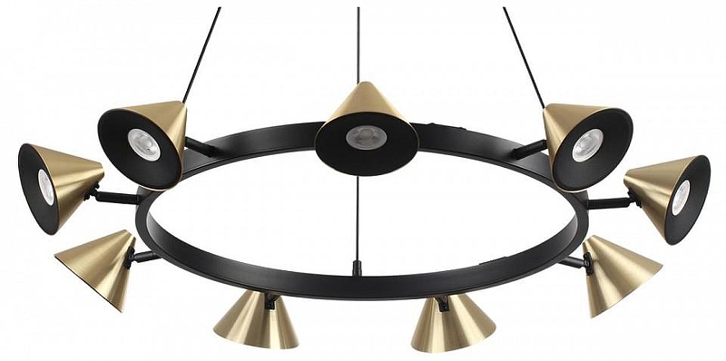 Люстра Lumion Lamina 8233/9 цвет плафона/подвески Золото, цвет арматуры Золото, Черный