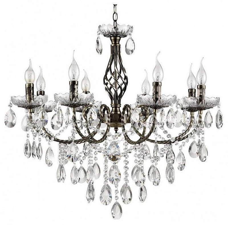 Люстра Lumion Linn 8190/8 цвет плафона/подвески Прозрачный, цвет арматуры Латунь, Прозрачный