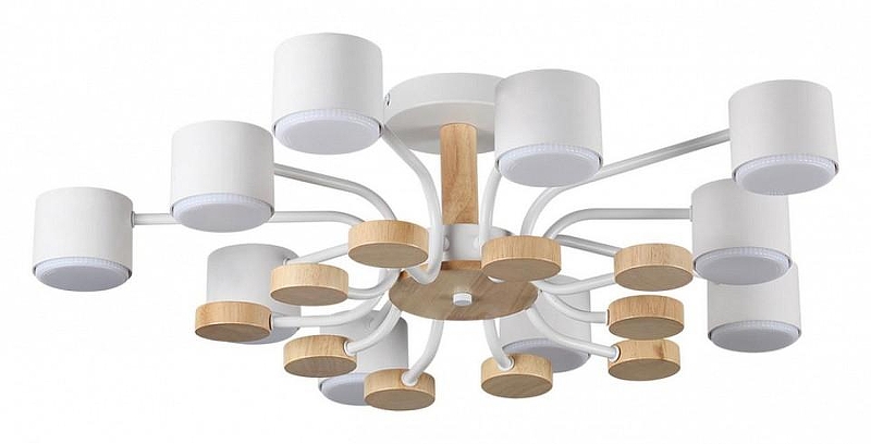 Люстра Lumion Rondo 8196/10C цвет плафона/подвески Белый, цвет арматуры Белый, Коричневый