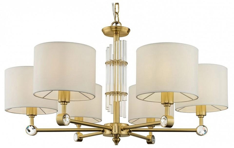 Люстра Maytoni Alloro MOD088PL-06BS цвет плафона/подвески Белый, цвет арматуры Латунь