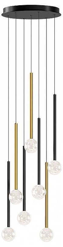 Люстра Maytoni Bubble dream MOD383PL-L20BBS3K цвет плафона/подвески Прозрачный, цвет арматуры Латунь, Черный