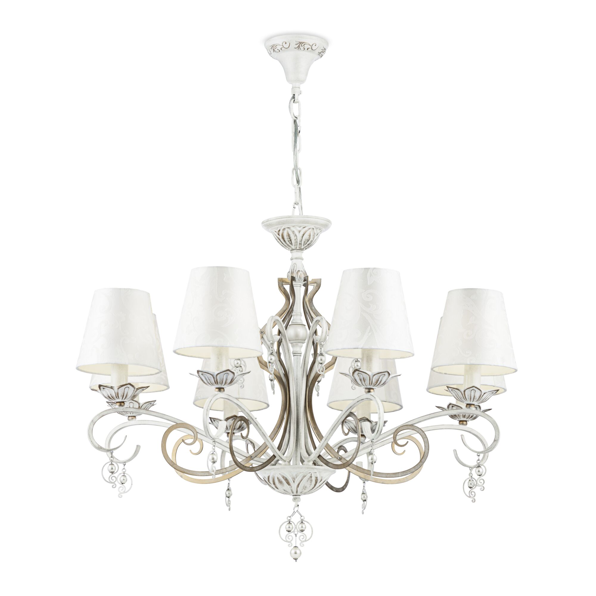 Люстра Maytoni Elegant ARM004-08-W 8хE14х40W Белый с Золотом